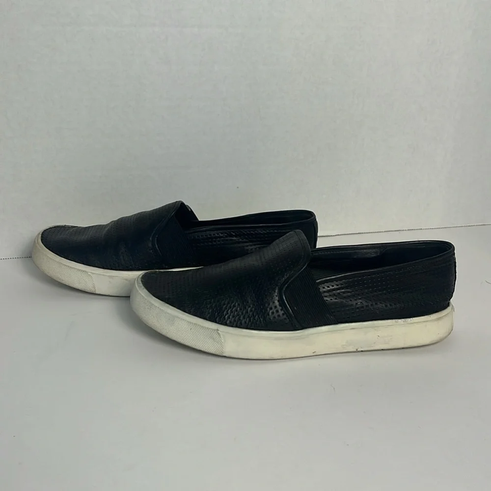 Vince Blair Slip-Ons Black Perforated Leather Size 6